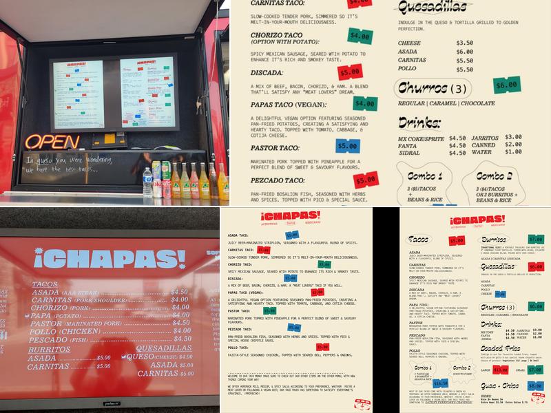 Chapa’s Menu