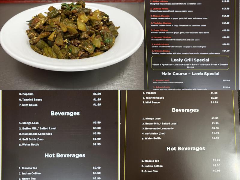 Leafy Grill Menu