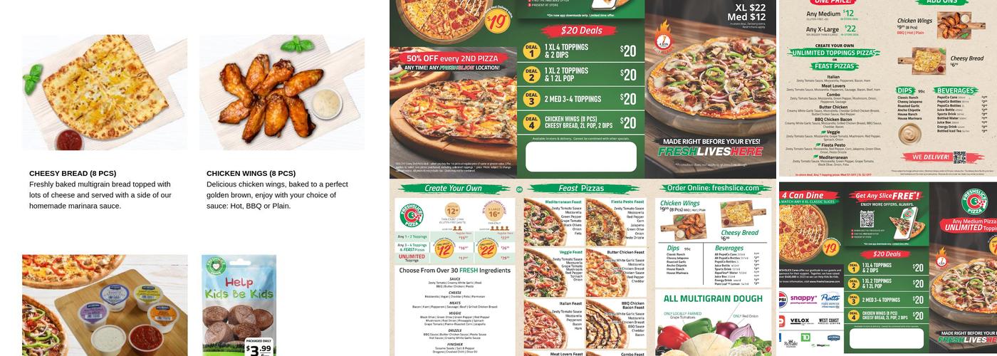 Freshslice Pizza Menu