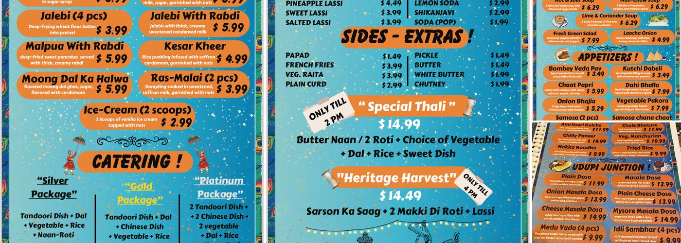 Shree Jee Indian Restaurant Menu