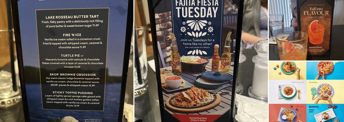 Turtle Jack’s London Menu