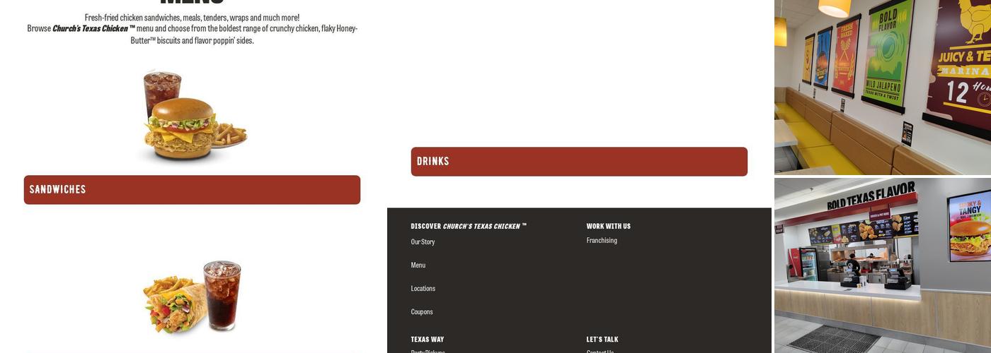 Church's Texas Chicken Menu