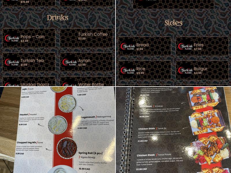 Turkish Flames Menu