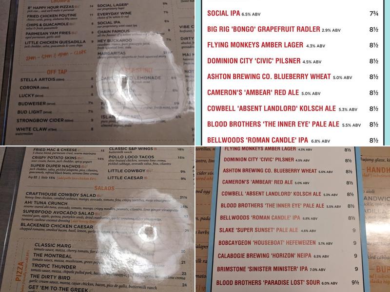 Browns Crafthouse Glebe Menu