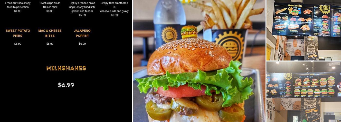 Burger Factory Menu