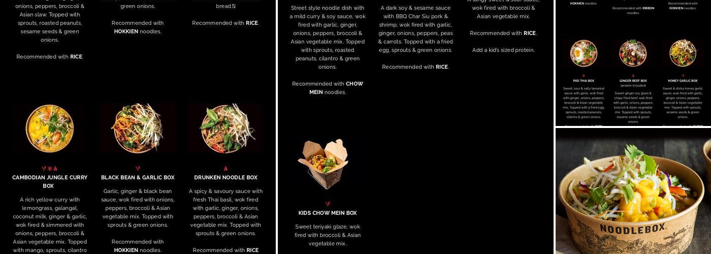 Noodlebox Menu