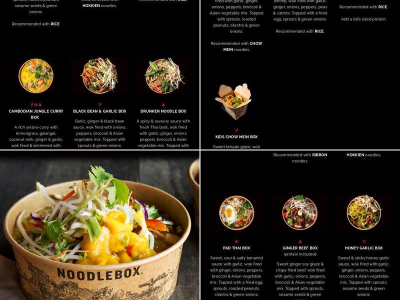 Noodlebox Menu