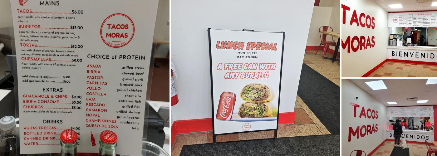 Tacos Moras Menu