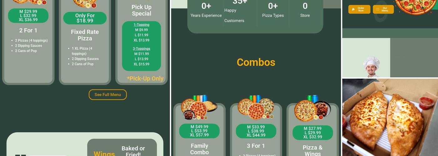 Pizza 101 Menu