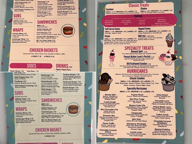Main Street Creamery and Grill Menu