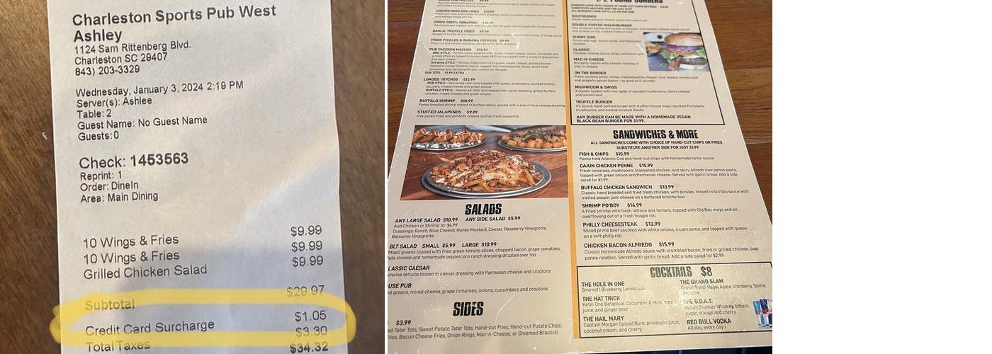 Charlston Esports Menu