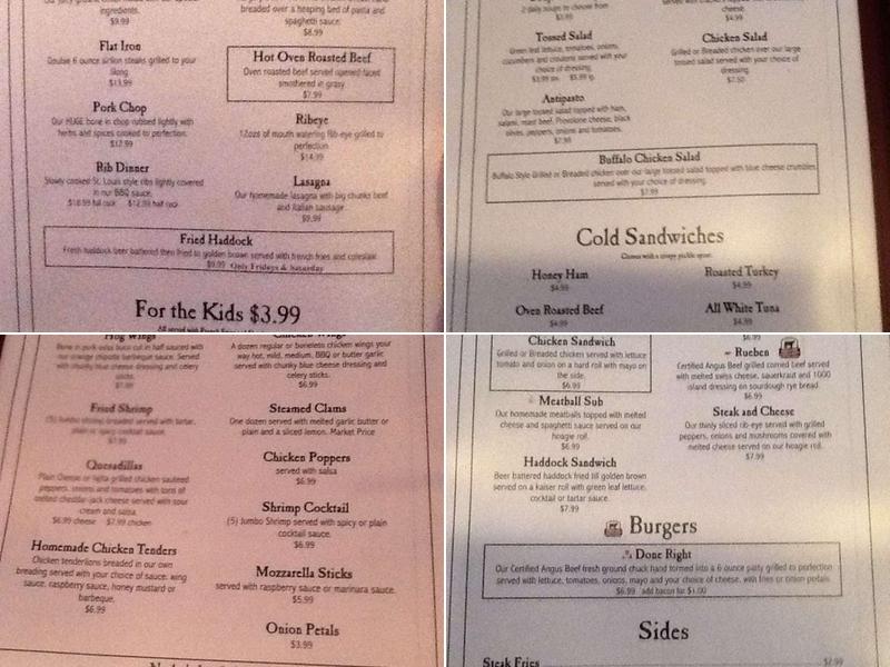Subway Menu