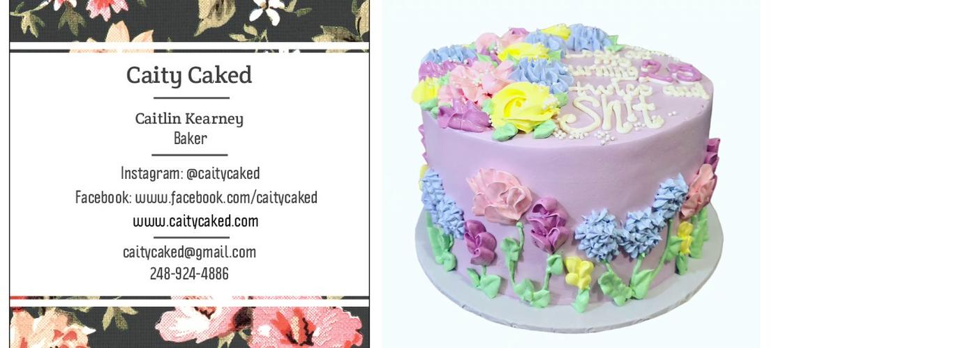 Caity Caked Menu