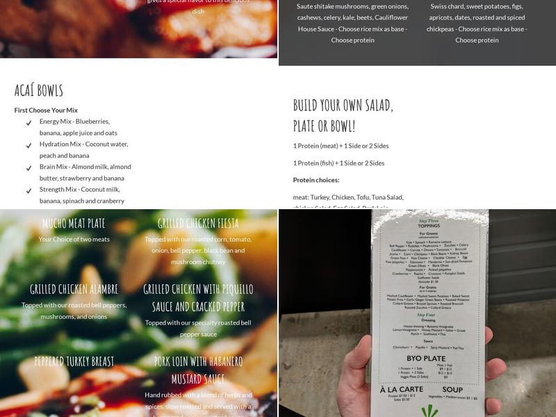 Green Lane Co. Menu