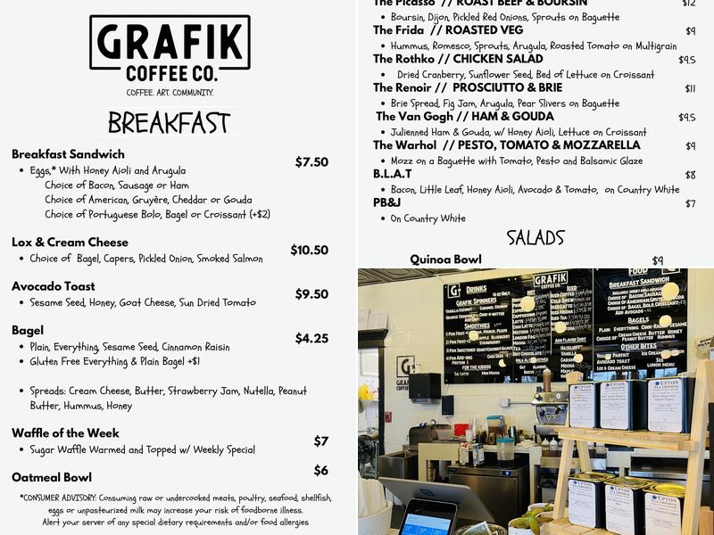 Grafik Coffee Co. Roastery & Café Menu