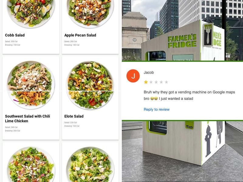 Farmer's Fridge Menu