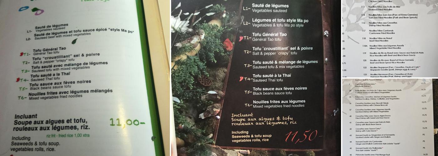 Jardin Du Cerf Deer garden Menu