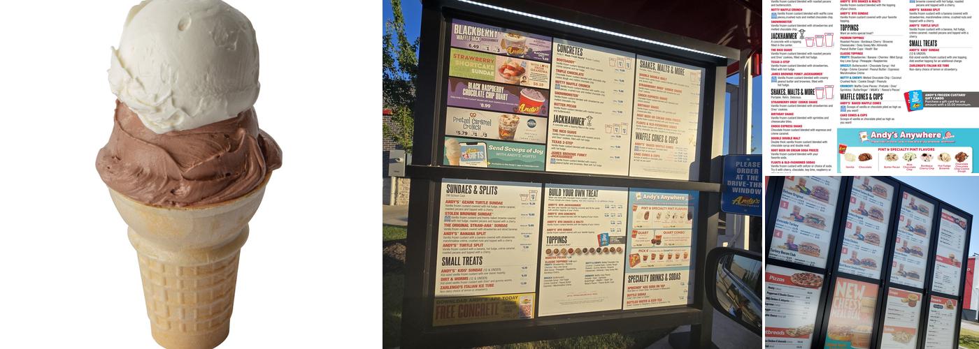 Andy's Frozen Custard Menu