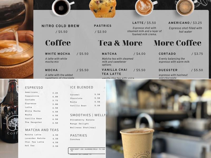 Maple Tree Coffee Menu