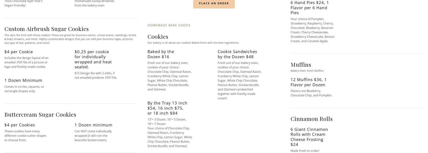 Farmhouse Pantry Pop Up Menu