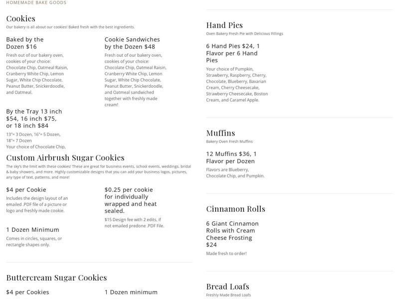 Farmhouse Pantry Pop Up Menu