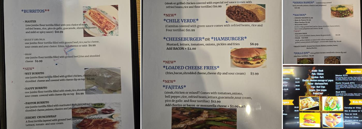 Scoops o’ Joy Menu