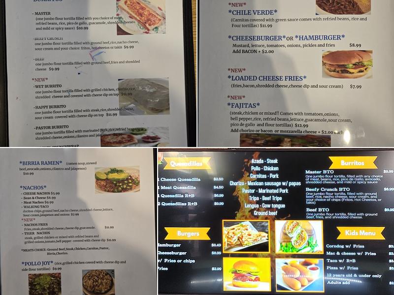 Scoops o’ Joy Menu