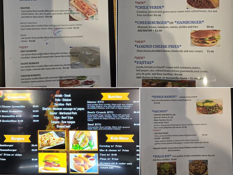 Scoops o’ Joy Menu