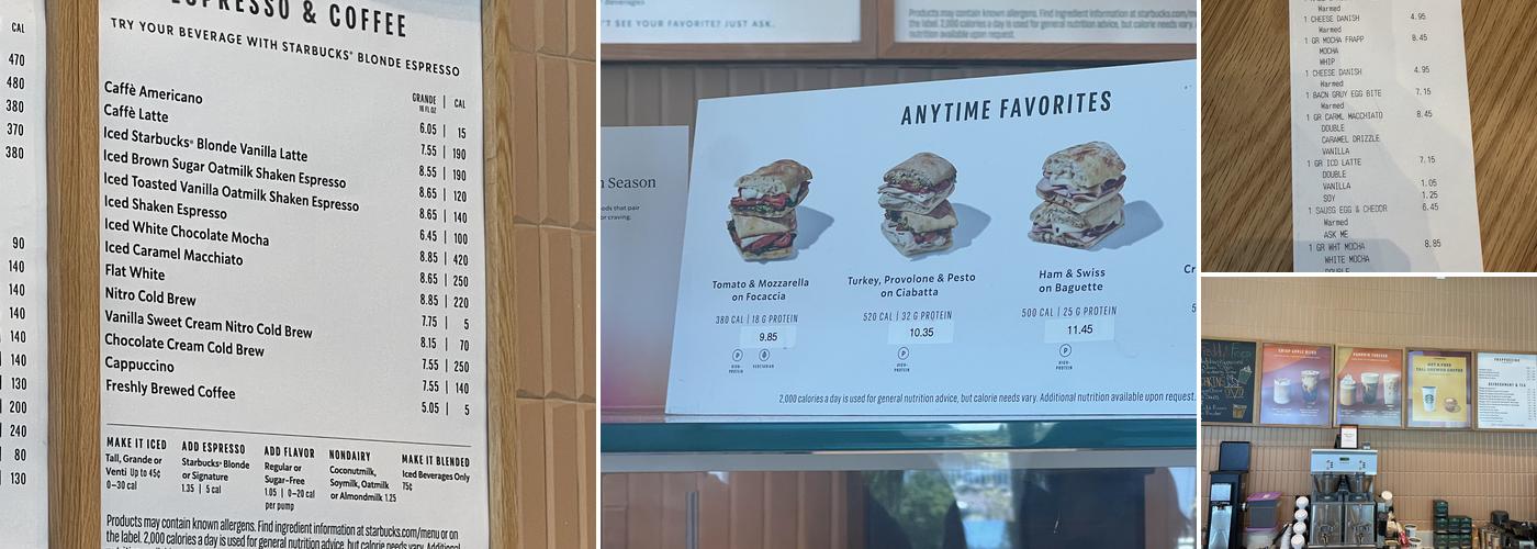Starbucks Menu