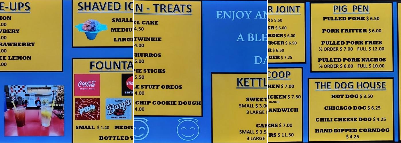 C & C Kettle Corn Menu