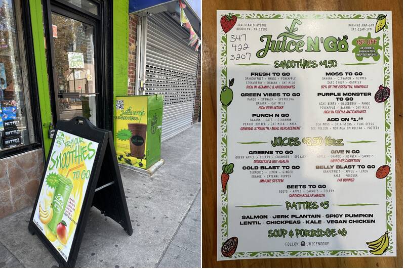 Juice N' Go Menu