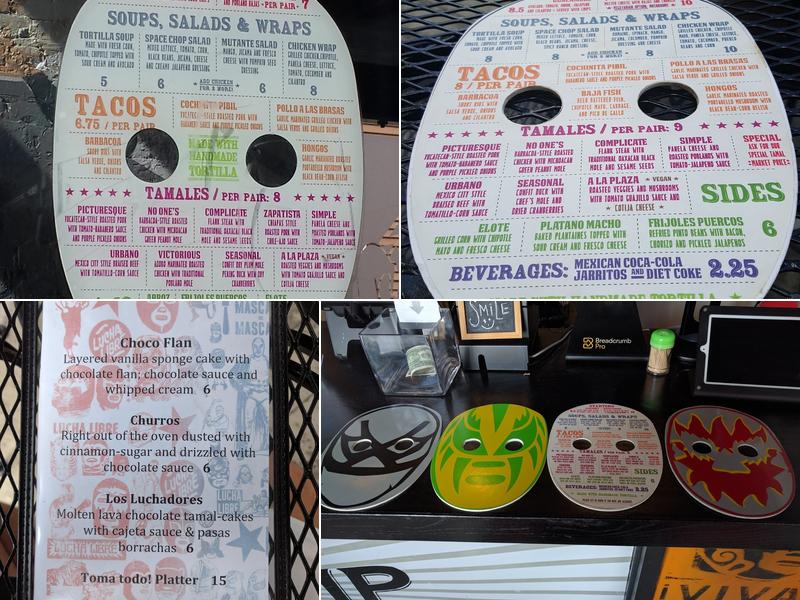 The Tamale Spaceship Menu