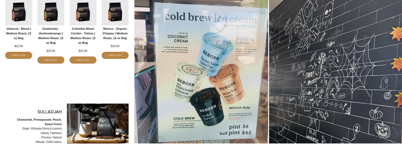 Reborn Coffee - Huntington Beach Menu