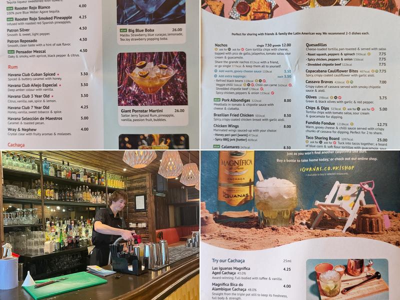 Las Iguanas - Bath Menu