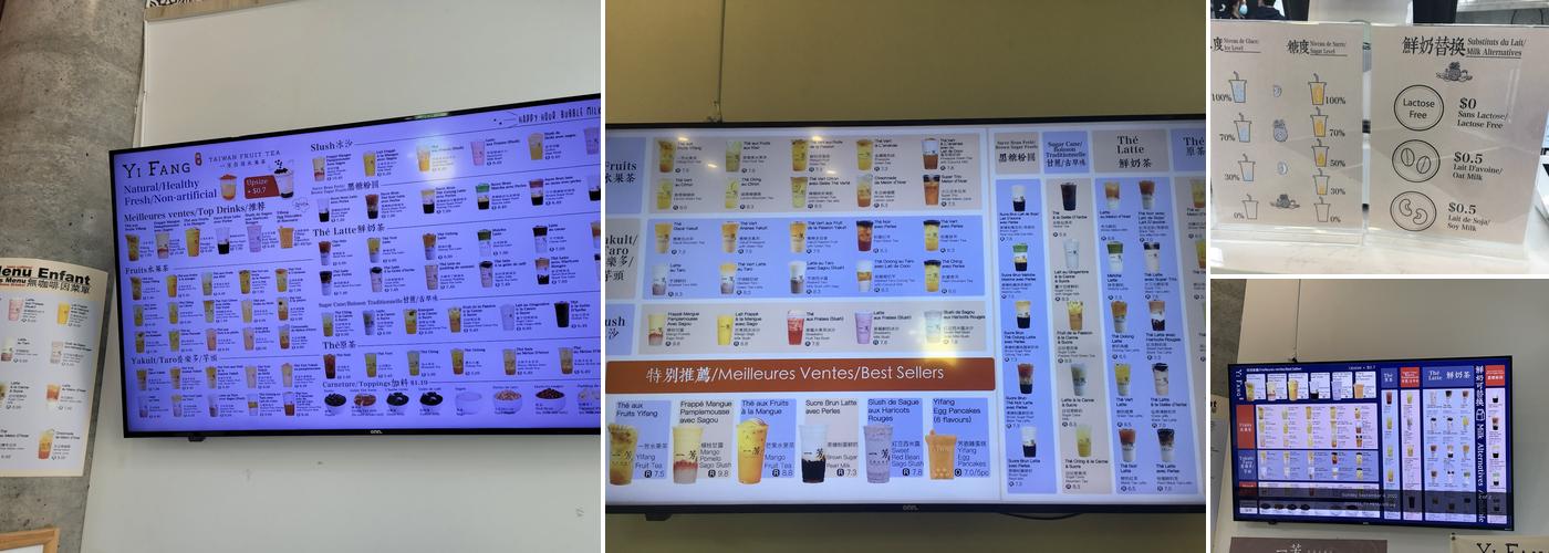 Yifang Taiwan Fruit Tea 一芳台灣水果茶 Menu