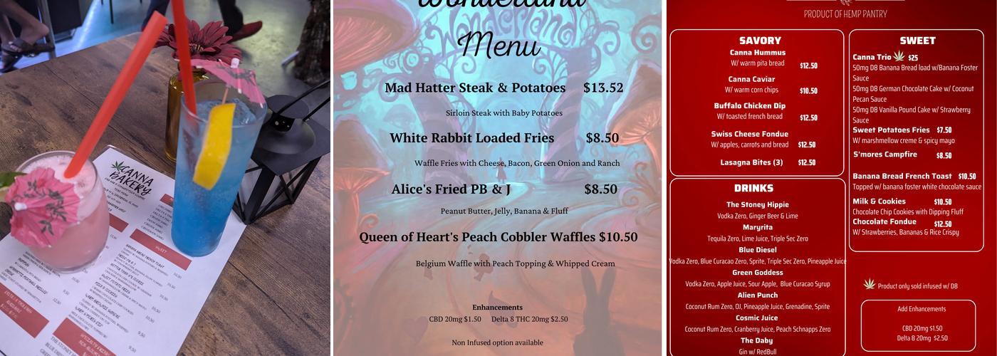 The Canna Bakery Shop Menu