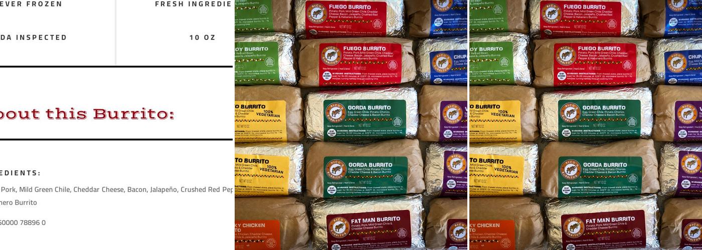 Rico's Burritos Menu