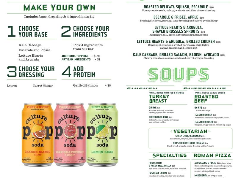 Sandwich & Salad Menu