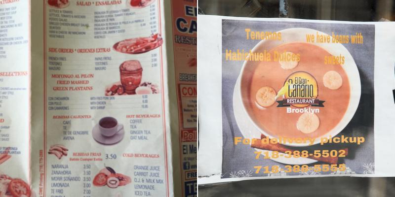 El Gran Canario Menu