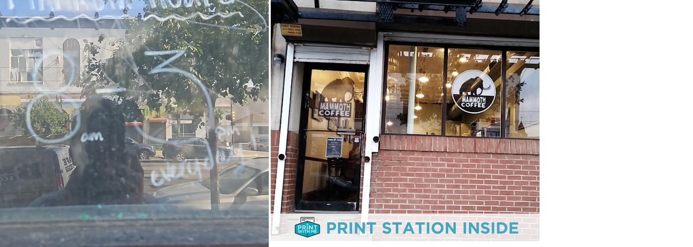 PrintWithMe Print Kiosk at Mammoth Coffee