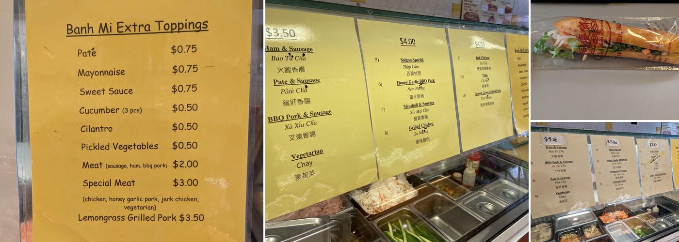 Tung Hing Bakery Menu