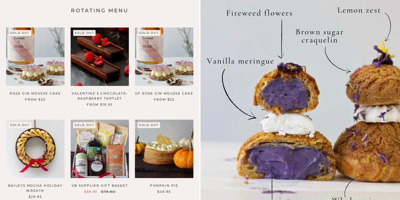 Vanilla Bite Bakery Menu