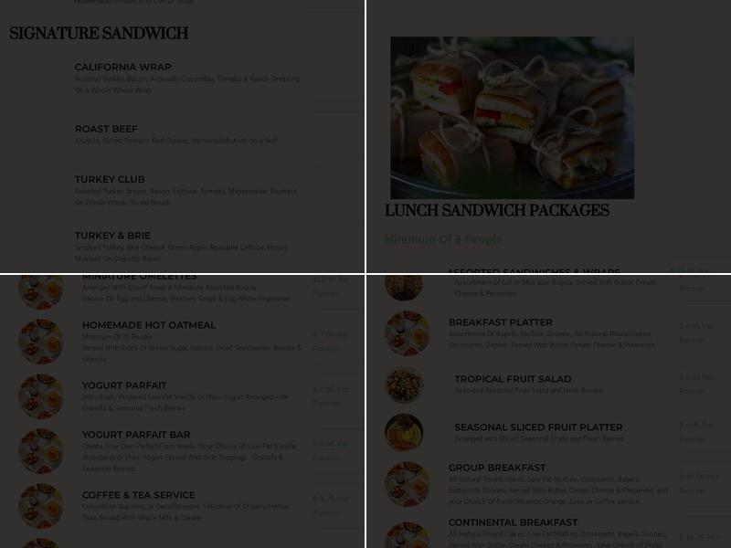 Oliver's Cafe Menu