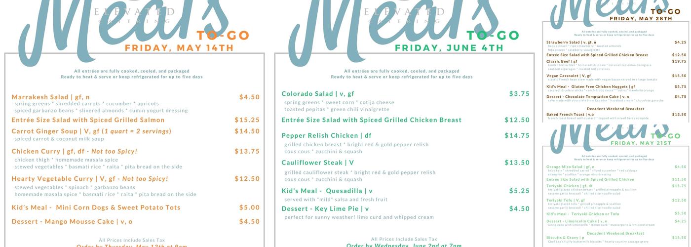 Elevated Catering Menu