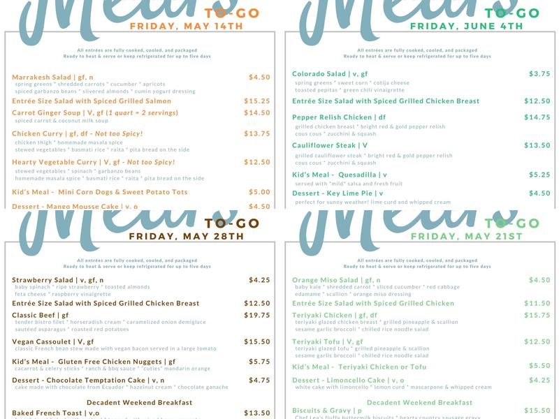 Elevated Catering Menu