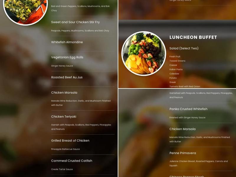 Touch of Class Catering Menu