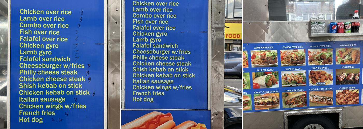 Kero’s Halal Food Menu