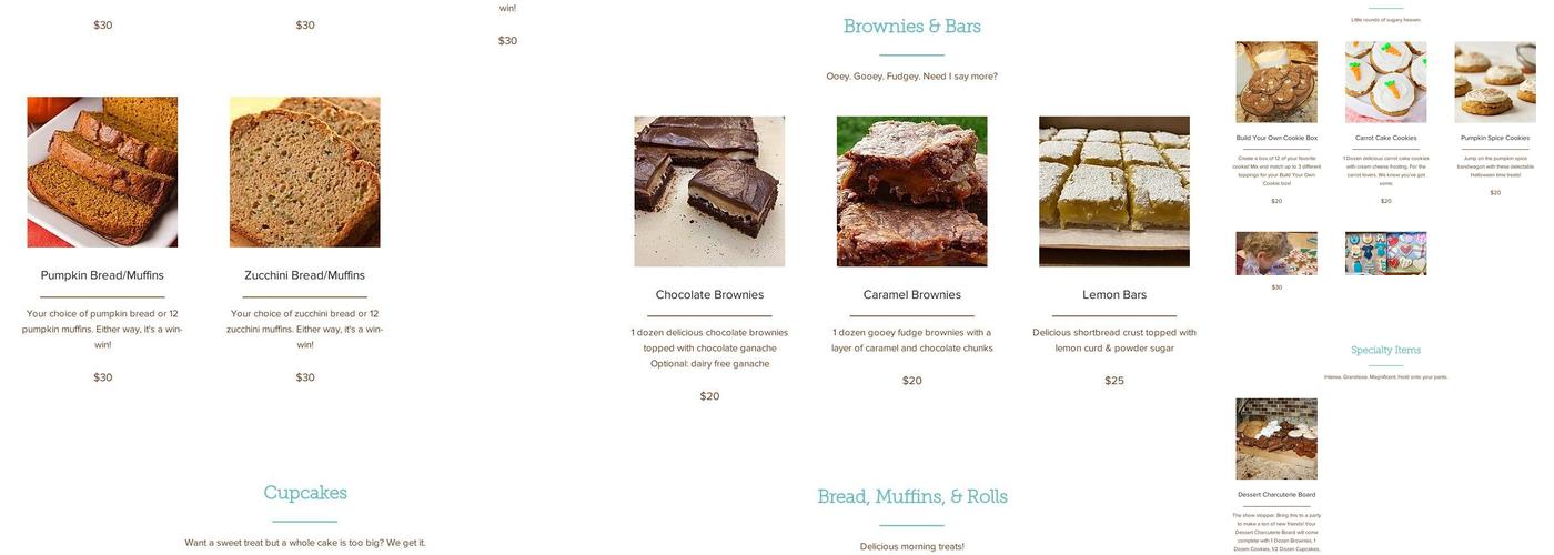 Limited Delicacies Menu