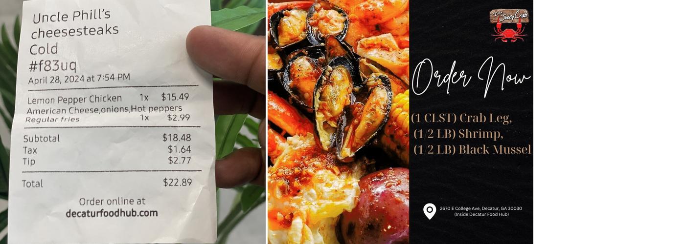 Decatur Food Hub Menu