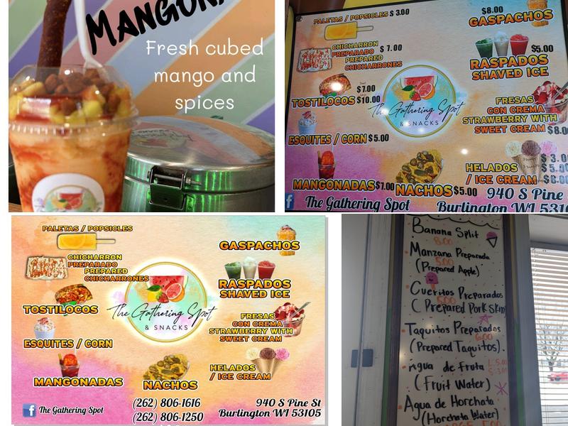 The Gathering Spot and Snacks Menu